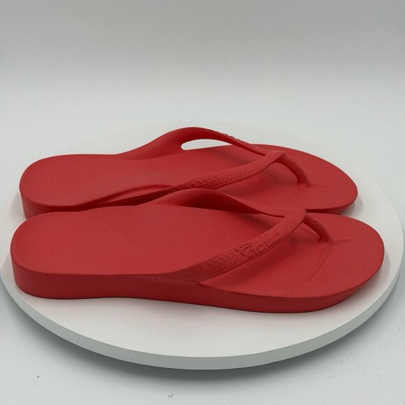 Archies Unisex Arch Support Flip Flops Thong Sandal Coral Mens 10/Women’s 11 - Picture 2 of 7